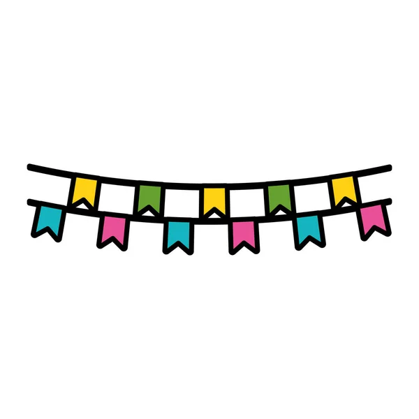 Girlander hängande dekorativa ikonen — Stock vektor