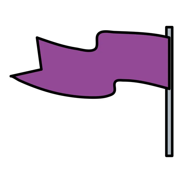 Bandera de circo icono aislado — Vector de stock