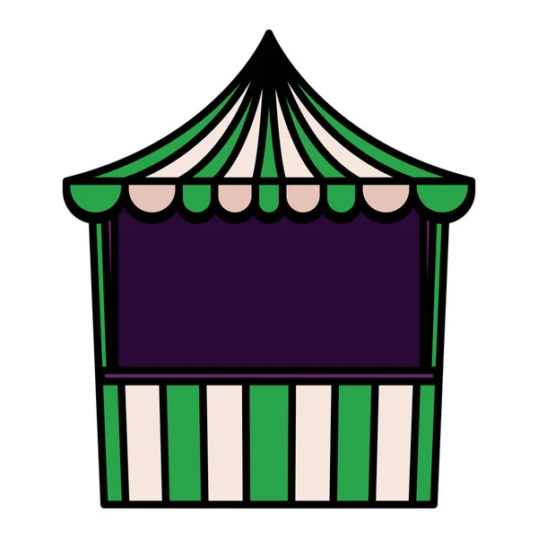 Kiosque de carnaval icône de divertissement — Image vectorielle