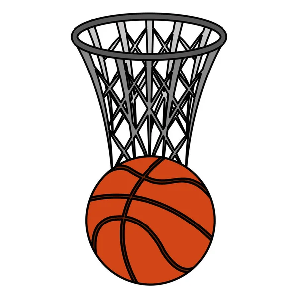 Pallone da basket e basket sport — Vettoriale Stock