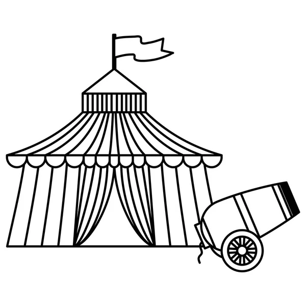 Icône de divertissement de tente de cirque — Image vectorielle