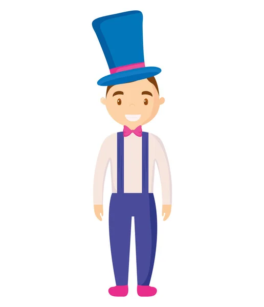 Personnage d'avatar de cirque magincien — Image vectorielle