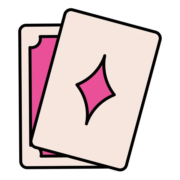 Poker cards game icon — Stock Vector