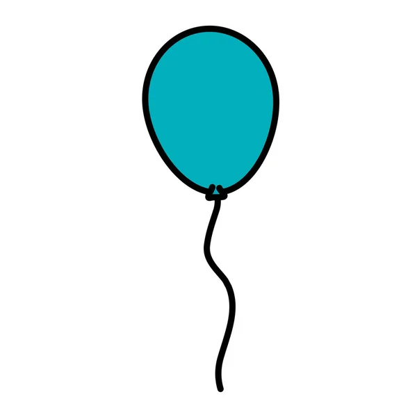 Balónek helia plovoucí ikona — Stockový vektor