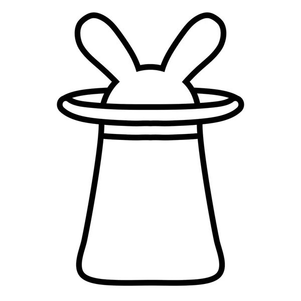 Kouzelník cylindr s králičí uši — Stockový vektor