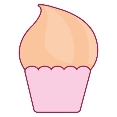 lezzetli kek izole simgesi