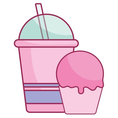 plastik kap saman ve cupcake