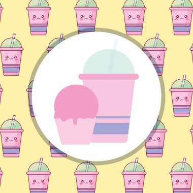 plastik kap saman ve cupcake