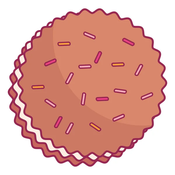 Сладкое и вкусное печенье — стоковый вектор