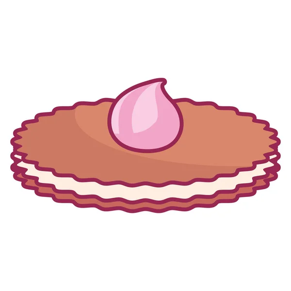Сладкое и вкусное печенье — стоковый вектор