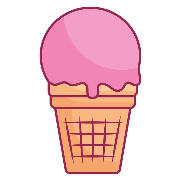 美味的冰淇淋孤立图标 — 图库矢量图片