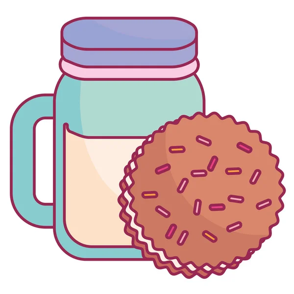 Aranyos ital jar a cookie-k — Stock Vector