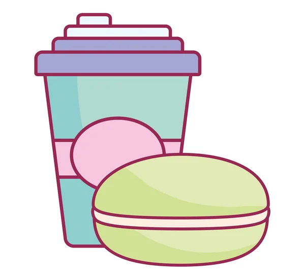 Plastikbecher Behälter mit Süßigkeiten — Stockvektor