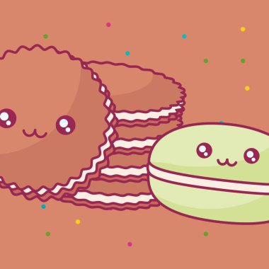 tatlı kurabiye kawaii karakterler