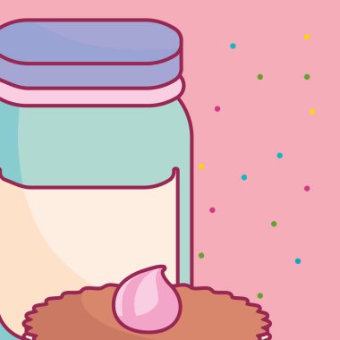 Çerezler ile şirin içecek kavanoz