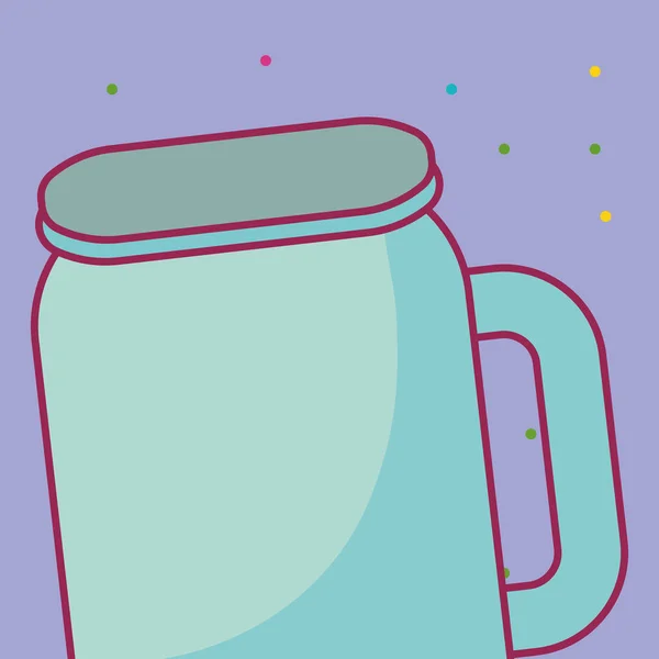 Cute beverage jar icon — Stock Vector