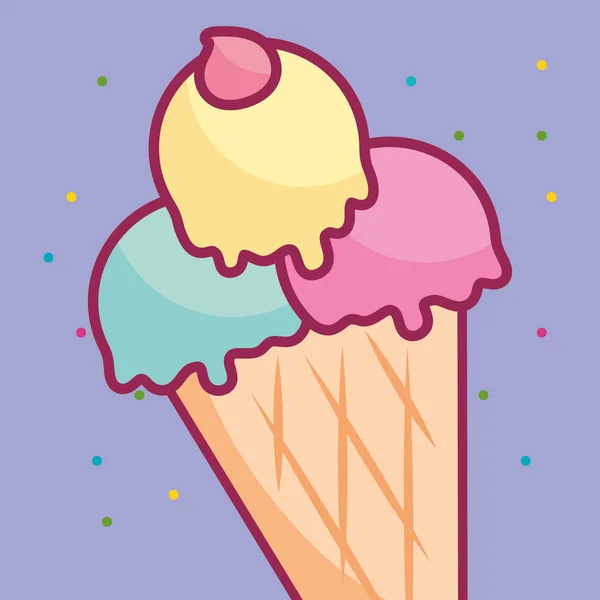 Vynikající zmrzlina izolované ikony — Stockový vektor