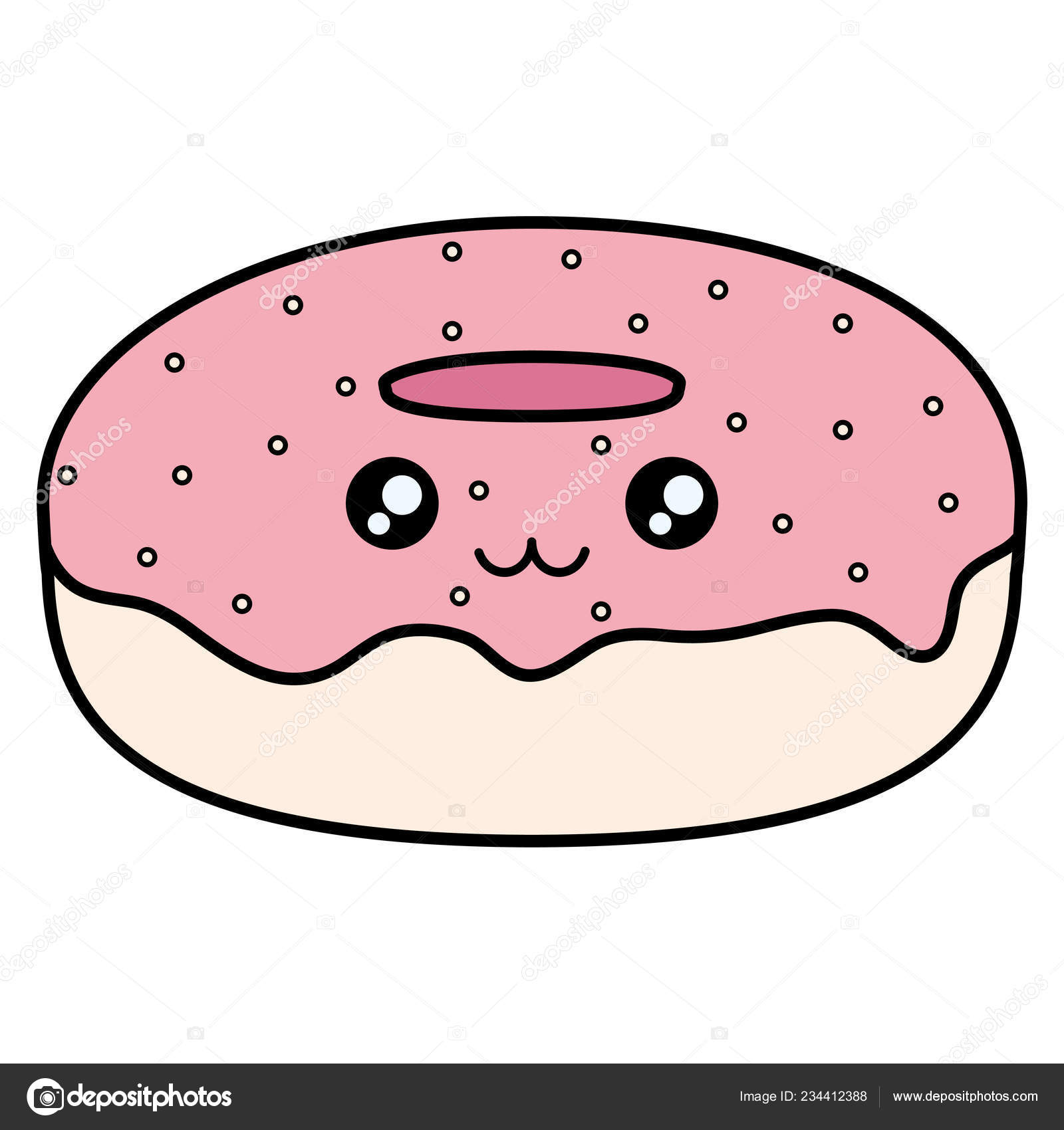 Sweet Donuts Kawaii Character Vector Image By C Djv Vector Stock Sweet Donuts Kawaii Character Vector Image By C Djv Vector Stock