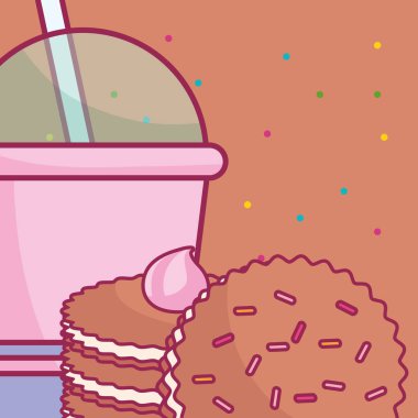 saman ve çerez plastik bardak