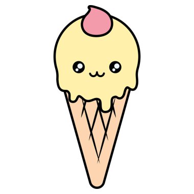 şirin dondurma kawaii karakter