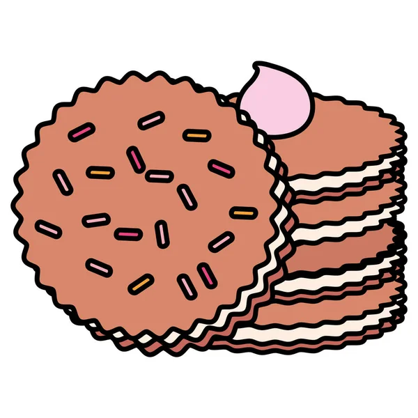 甘くておいしいクッキー — ストックベクタ