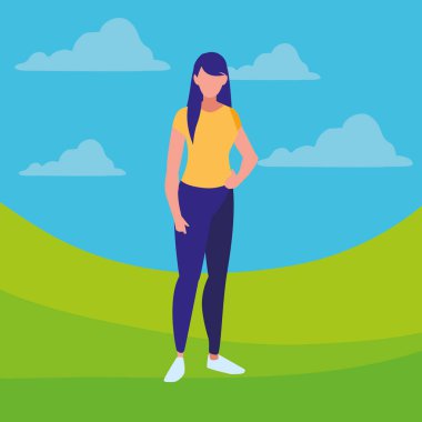 güzel ve genç kadın karakter