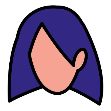 güzel bir kadın baş avatar karakter