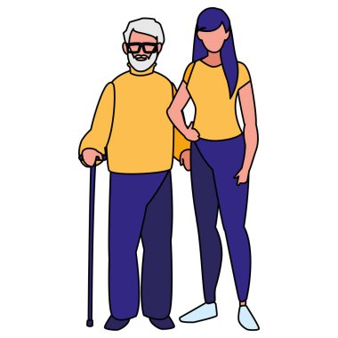 kızı karakterlerle şirin dede