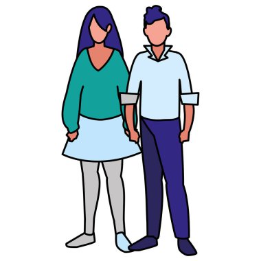 Genç çift avatarlar karakter