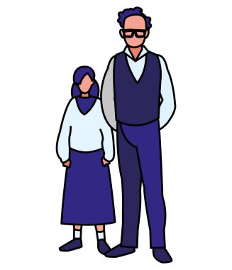 Baba ile kızı karakterler