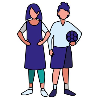 Genç çift avatarlar karakter