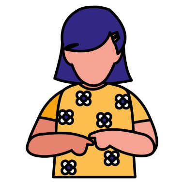 Güzel küçük kız karakter