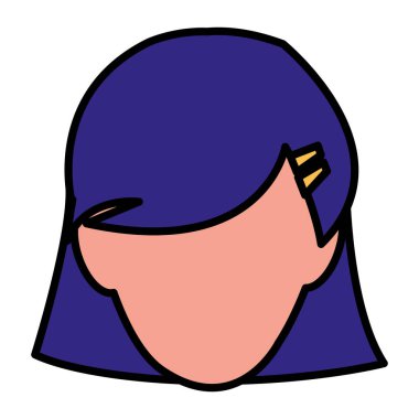 güzel bir kadın baş avatar karakter