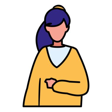 güzel ve genç kadın karakter