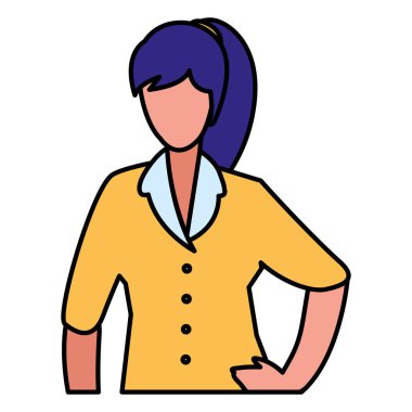 güzel ve genç kadın karakter