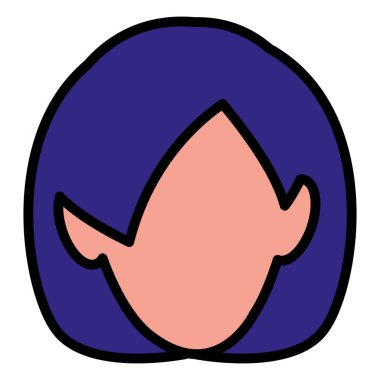 güzel bir kadın baş avatar karakter