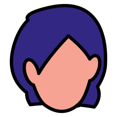 güzel bir kadın baş avatar karakter