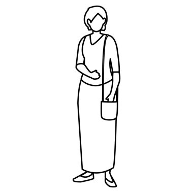 güzel ve genç kadın karakter