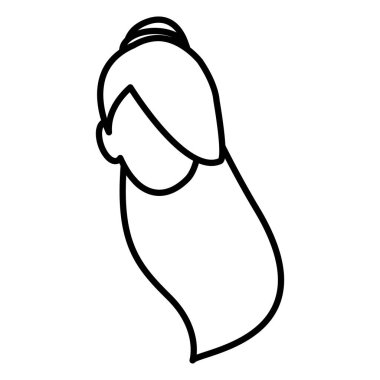 güzel bir kadın baş avatar karakter