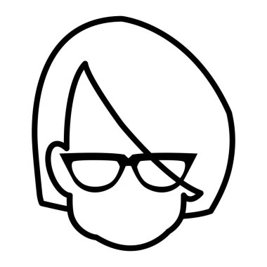 güzel bir kadın baş avatar karakter