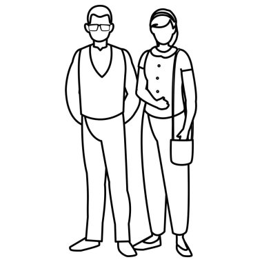 Genç çift avatarlar karakter