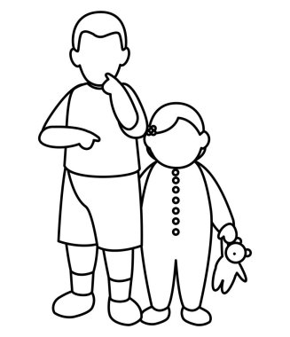 güzel küçük çift karakter çocuklar