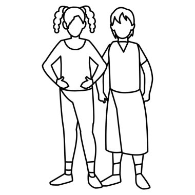 Genç çift avatarlar karakter