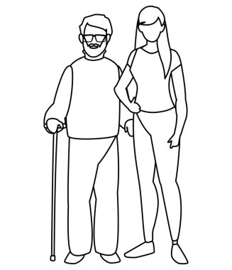 kızı karakterlerle şirin dede