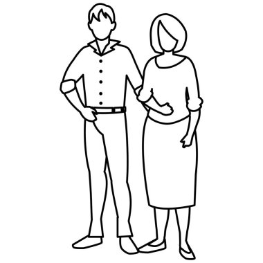 Genç çift avatarlar karakter