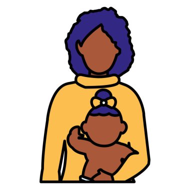 siyah anne bebek kızı karakterlerle