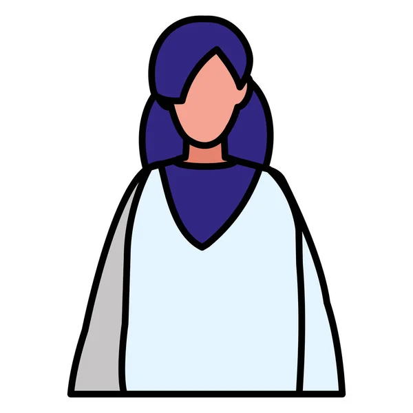 Carácter de mujer hermosa y joven — Vector de stock