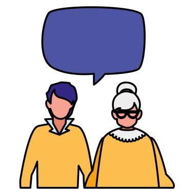 siyah Büyükanne torunu konuşuyor ile