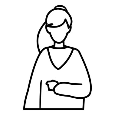 güzel ve genç kadın karakter