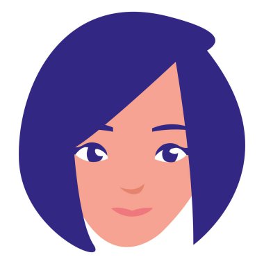 güzel bir kadın baş avatar karakter